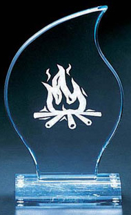 Flame Shape Award (9 1/4"x5 1/2"x2")